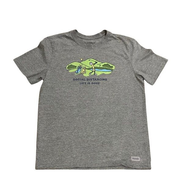 Men's Life is Good Crusher Tee Golf Social Distancing - Size M - Like New! - Picture 1 of 2